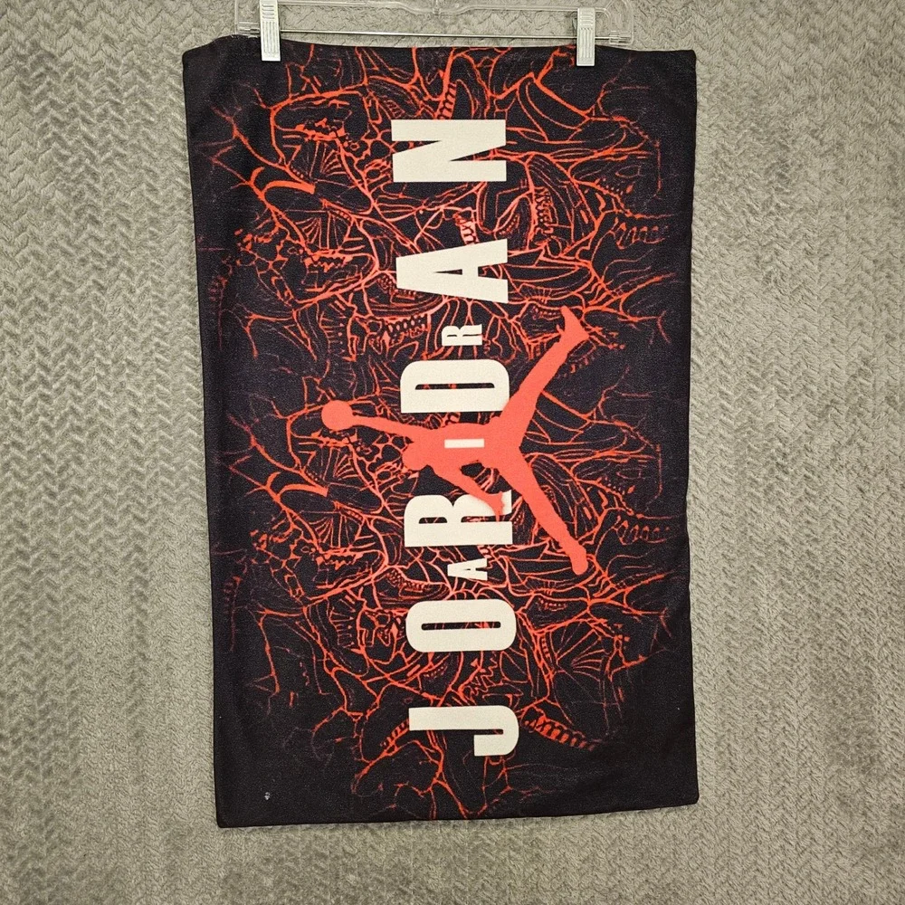 Air Jordan Jumpman Pillowcase Black Red Sneaker Graphic Print Zippered Cover